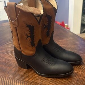 New Kids Black and Brown Western Boots